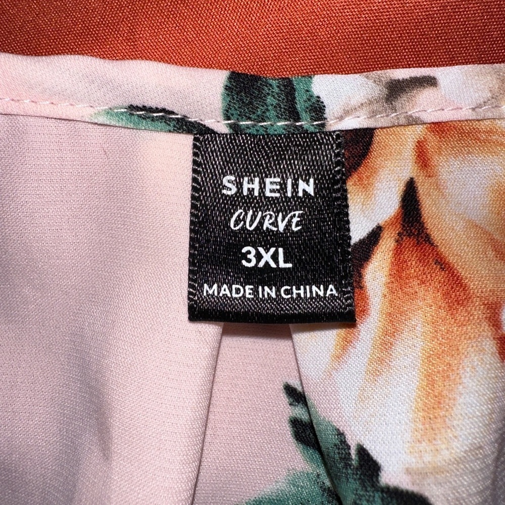 SHEIN Curve Floral Draped Sleeveless Top 3XL,Summer Tops,Spaghetti Straps, Cute - Picture 3 of 3